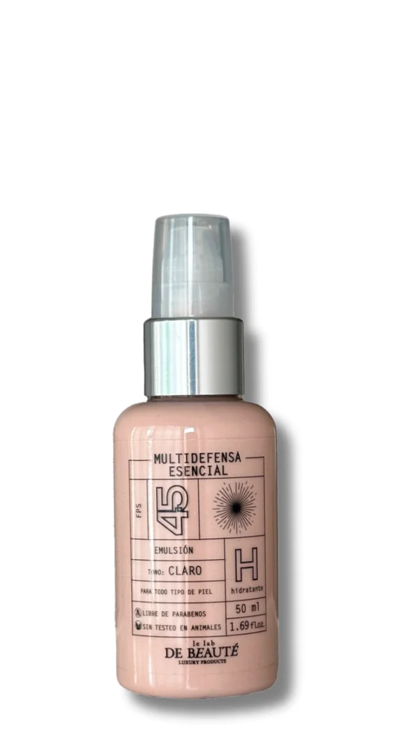 Multidefensa esencial FPS 45 HIDRATANTE (sin color, color claro, medio y oscuro)